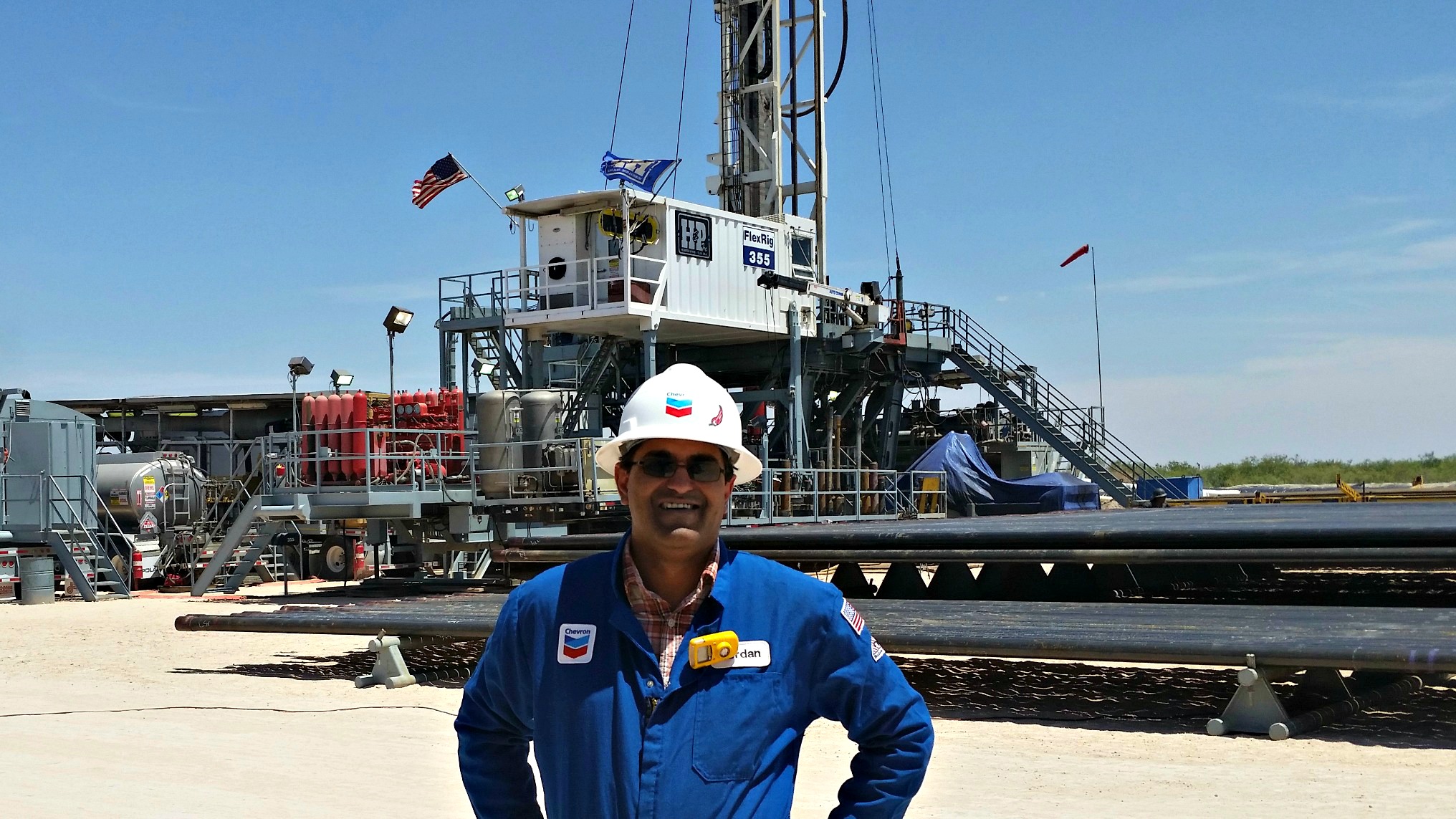 Photograph: Adeel Syed at Drill Site 1